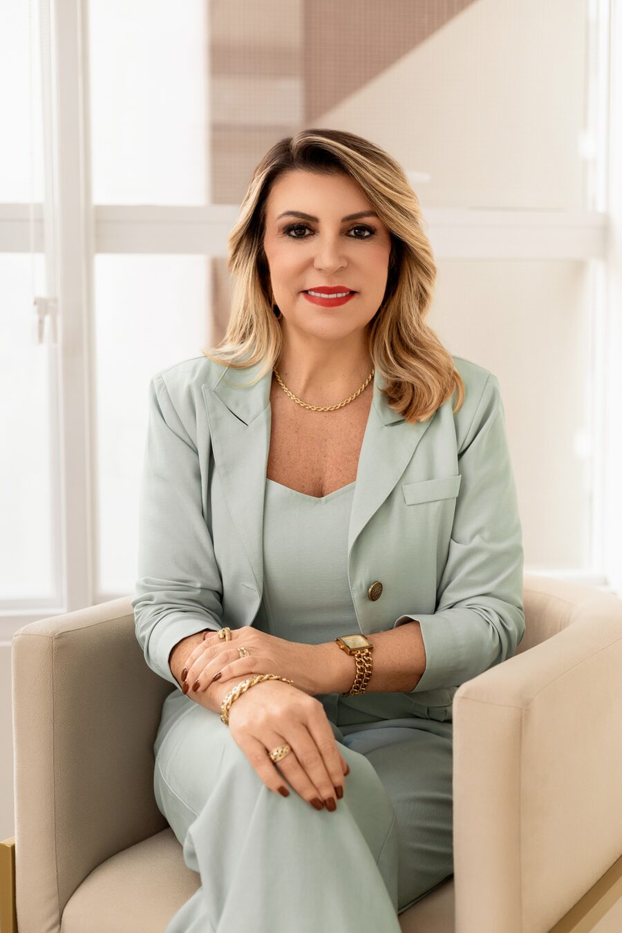 Marli Dutra durante atendimento
